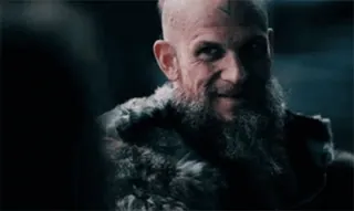 🪓 Floki Vikings ไวกิ้ง, โฟลกิ, เครา, น่ากลัว, จริงจัง telegram sticker