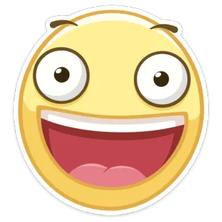 🤩 Эмодзи, Счастливый, Улыбка, Мультфильм, Выражение лица, Эмоция telegram sticker