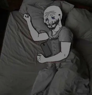 😪 przygnębiony, mem, smutny, samotny, płacz telegram sticker
