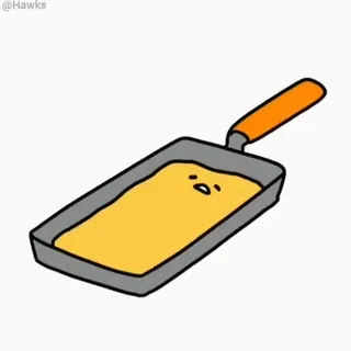 🥚 egg, pan, food, breakfast, cooking whatsapp sticker