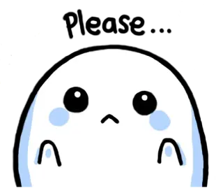 ⛄ 귀여운, 블롭, 만화, 슬픈, 카와이 whatsapp sticker