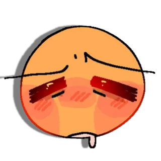 🤤 emoticono, sonrojado, lindo telegram sticker