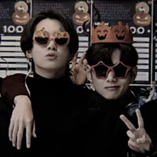 📻 halloween, kostum, perayaan, kacamata hitam, labu, persahabatan, pesta, seru telegram sticker