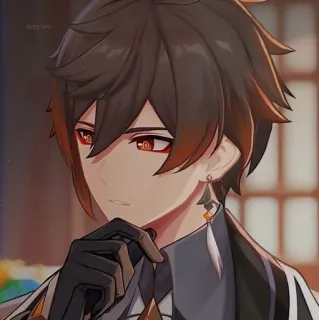 🍵 Zhongli Genshin Impact Genshin Impact, Zhongli, Anime, Gra wideo, Postać, Archont Geo telegram sticker