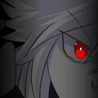🌺 Anime, Manga, Occhio, Rosso, Scuro, Faccia, Cartone animato telegram sticker