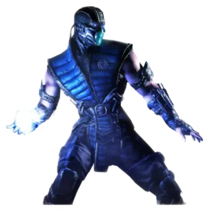 🟦 Sub-Zero Mortal Kombat luta, jogo, ninja, gelo, azul whatsapp sticker