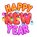 🥳 HAPPY NEW YEAR nouvel an, fête, célébration, festif, salutation telegram sticker