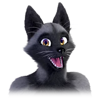 😃 Katze, Tier, Cartoon, Fell telegram sticker