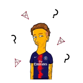 ❓ Fly Emirates calcio, cartone animato, giocatore, maglia, Fly Emirates telegram sticker