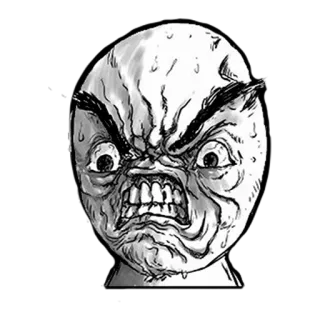 😡 โกรธ, ความโกรธ, หน้า, การ์ตูน whatsapp sticker