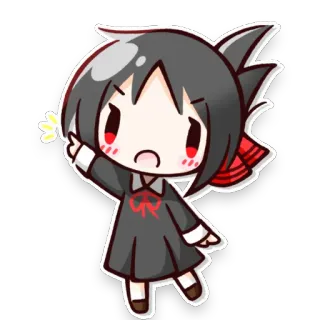 ☝ 애니메이션, 치비, 카와이, 만화, 귀여운 telegram sticker