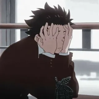 🌟 Anime, Sedih, Menangis, Anak laki-laki, Emosional telegram sticker