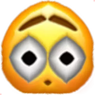 😳 Emoji, À l'envers, Niais, Expression, Visage telegram sticker