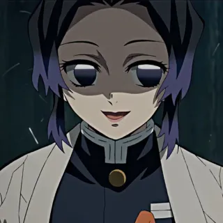 😏 Shinobu Kocho Demon Slayer 애니메이션, 귀멸의 칼날, 코쵸우 시노부, 캐릭터, 만화 telegram sticker