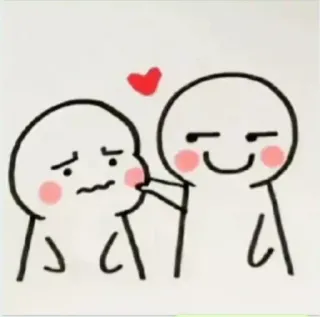 😏 Cartone animato, Carino, Amore, Cuore, Amicizia, Emoji telegram sticker