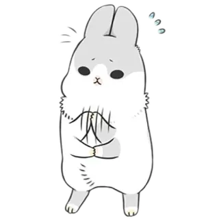 ✳️ kelinci, imut, lucu, binatang, kawaii, memohon, minta maaf telegram sticker