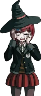 🪄 Himiko Yumeno Danganronpa V3: Killing Harmony anime, manga, himiko yumeno, danganronpa, sad, crying, witch telegram sticker