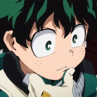 🥦 Izuku Midoriya My Hero Academia anime, my hero academia, deku, izuku midoriya, mha, cartoon, green hair telegram sticker