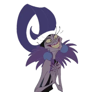 😁 Yzma The Emperor's New Groove vilão, desenho animado, disney, personagem, malvado telegram sticker