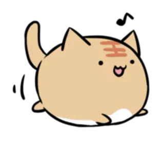 🎶 chat, kawaii, mignon, animal, animal de compagnie, autocollant whatsapp sticker