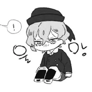 🐈 오옹 Chibi, Traurig, Süß, Manga telegram sticker