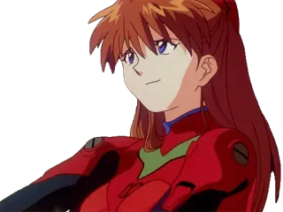 🙂 Asuka Langley Soryu Evangelion animé, fille, cheveux roux, personnage, Evangelion, Asuka Langley Soryu whatsapp sticker
