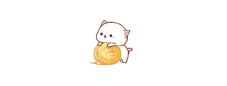 🫖 gatto, carino, cartone animato, gatto pesca telegram sticker