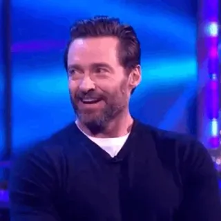 🎧 Hugh Jackman actor, celebrity, portrait, man, beard, entertainment whatsapp sticker