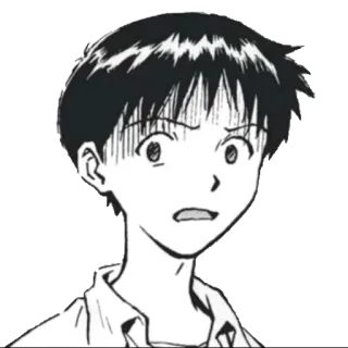 😨 Shinji Ikari Neon Genesis Evangelion Anime, Manga, Evangelion, Shinji, nervioso, asustado telegram sticker