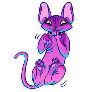 😂 cat, sphinx cat, animal, pet, sticker, cartoon telegram sticker
