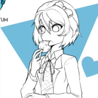🍪 UM animé, cookie, fille, mignon whatsapp sticker