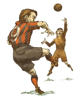 😋 soccer, football, sport, vintage, athletes, players telegram sticker