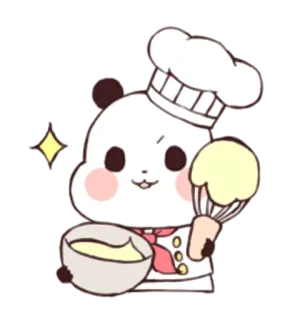 🍳 kok, koken, schattig, bakken, eten telegram sticker