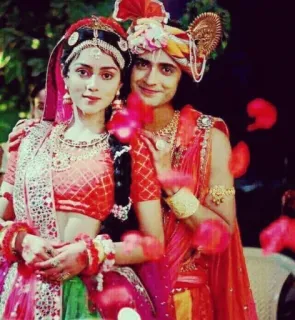 ❤️ Radha Krishna Hinduism, Hindu Gods, Radha, Krishna, spiritual, Indian culture, deities telegram sticker
