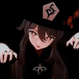 👻 Hu Tao Genshin Impact 动漫, 电子游戏, 原神, 胡桃, 老婆 telegram sticker