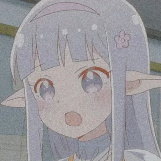 💌 Anime, Mangá, Elfo, Fofo, Desenho animado, Garota telegram sticker