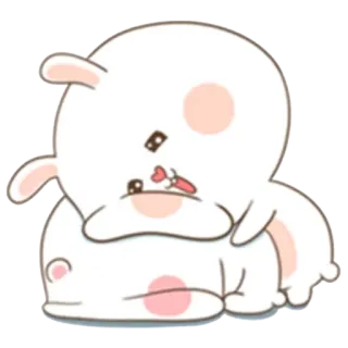 😍 coelho, fofo, animal, adesivo, desenho animado, coelhinho whatsapp sticker
