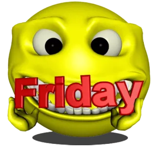 🙋 Friday 星期五, 周末, 微笑, 表情符号 telegram sticker