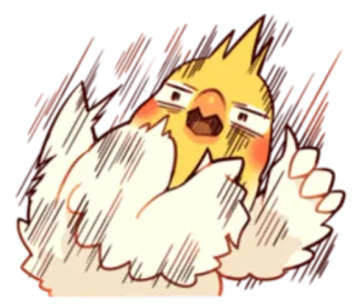 😫 ค็อกกาเทล, นก, กลัว, ตกใจ, การ์ตูน, น่ารัก telegram sticker