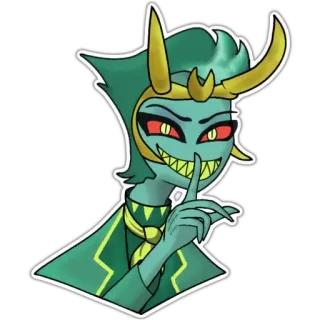 🤫 demon, potwór, diabeł, kreskówka, rogi, fantazja telegram sticker