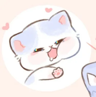🍥 cat, cute, animal, kawaii, cartoon, sticker, happy telegram sticker