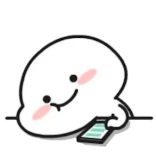 📱 стикер, милый, мультфильм, персонаж, телефон telegram sticker