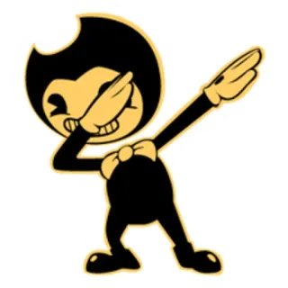 😁 Bendy kreskówka, dab, Bendy, postać, naklejka telegram sticker