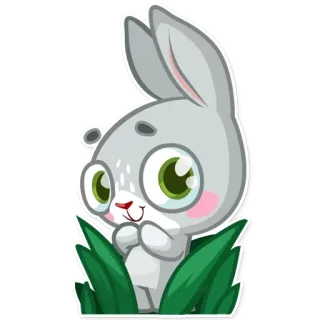 😊 ウサギ, 動物, かわいい, 漫画, バニー, ステッカー telegram sticker