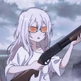🇯🇵 anime, gun, violence, cartoon whatsapp sticker