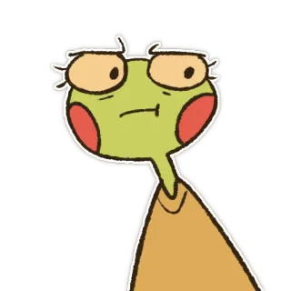 😐 Cartoon, Alien, Grappig, Sticker, Leuk, Personage, Illustratie, Groen telegram sticker