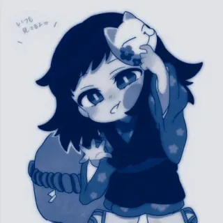 ✉️ いつも見てるよ! Anime, Manga, Dziewczyna, Maska, Japoński, Ilustracja telegram sticker