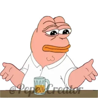 🐸 mème, grenouille, culture web, humour, dessin animé telegram sticker