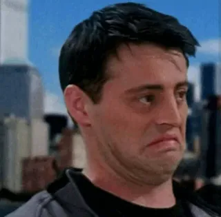 😒 Joey Tribbiani Friends Joey Tribbiani, Przyjaciele, NBC, Komedia, Sitcom telegram sticker