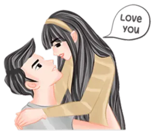 ❤ Love you amor, pareja, romance, afecto, relación telegram sticker